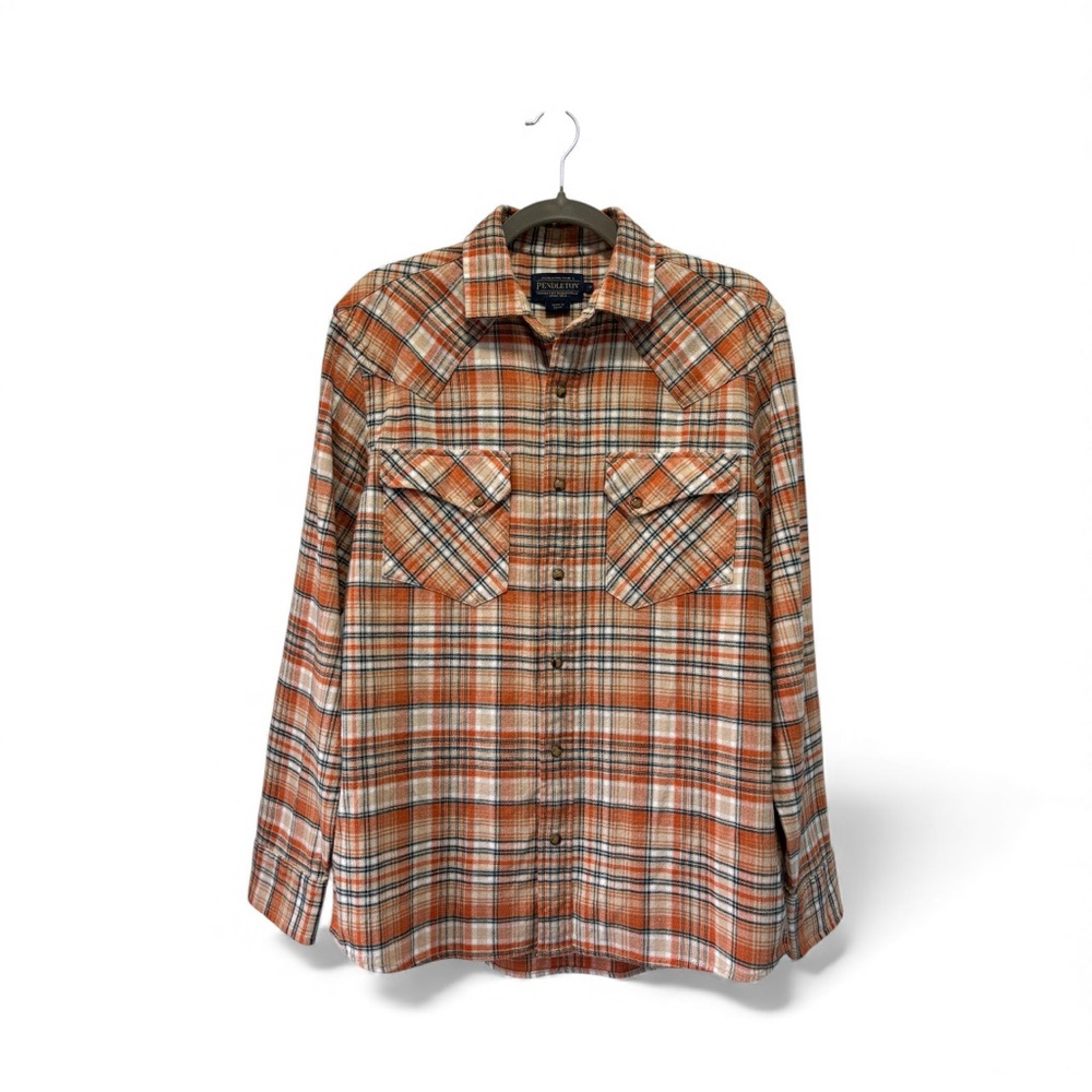 Pendleton Men's Wyatt Snap-front cotton Workwear Utilitar plaid Shirt Sz Small